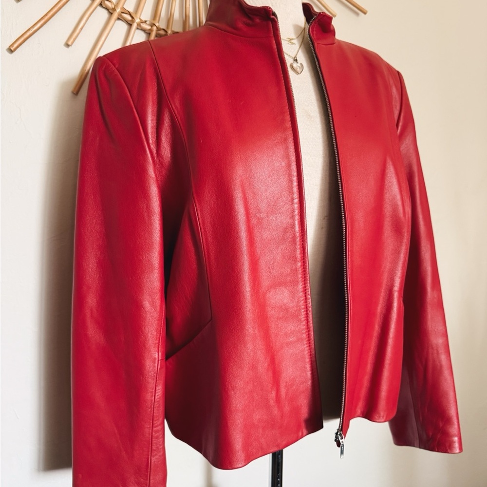 Pendleton Vibrant Red Leather Jacket - image 2